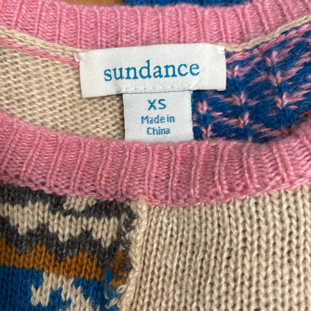 Sundance Fields Of Fair Patchwork Alpaca Wool Ble… - image 3